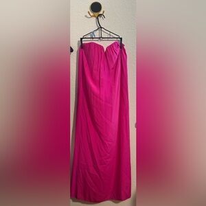 Pink Asymmetrical A-Line Maxi Dress for Night Out